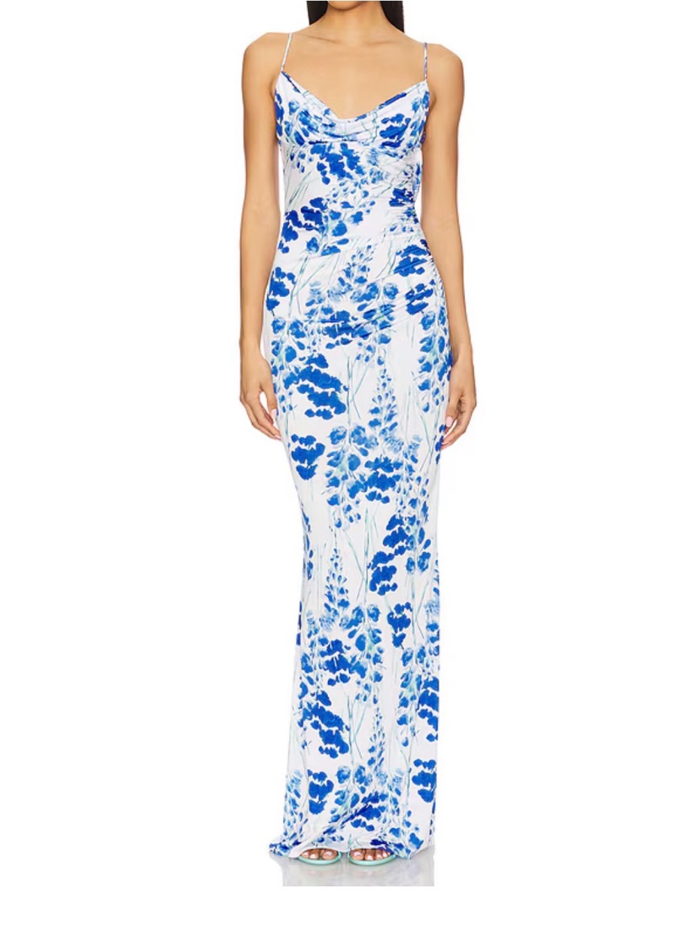 Katie May Beth Gown in Sapphire Floral